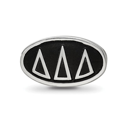 Sterlingsilber Logoart Delta Oval Greek Buchstaben Perle