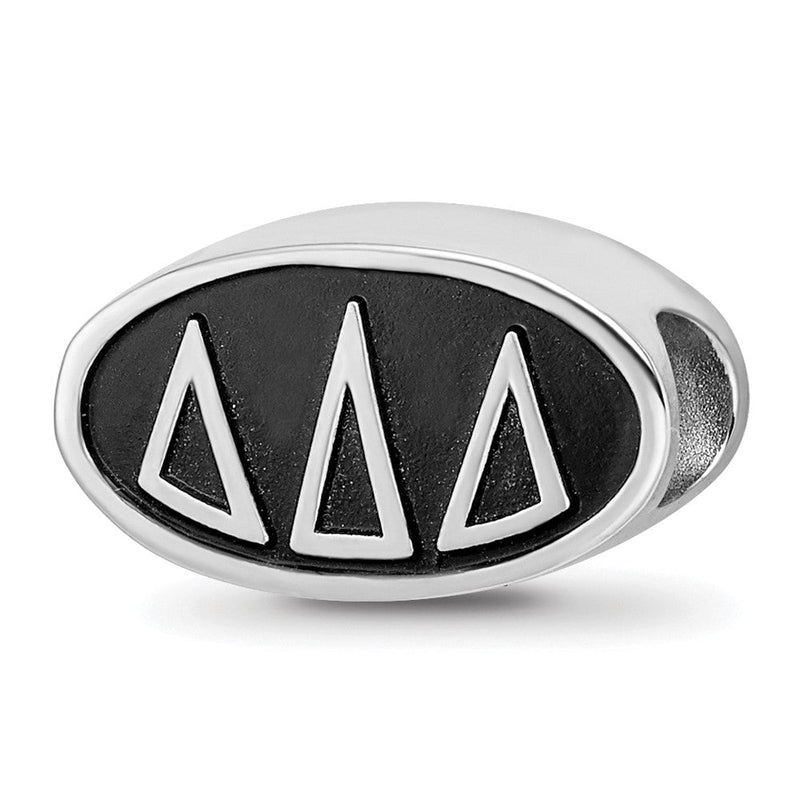 Sterlingsilber Logoart Delta Oval Greek Buchstaben Perle