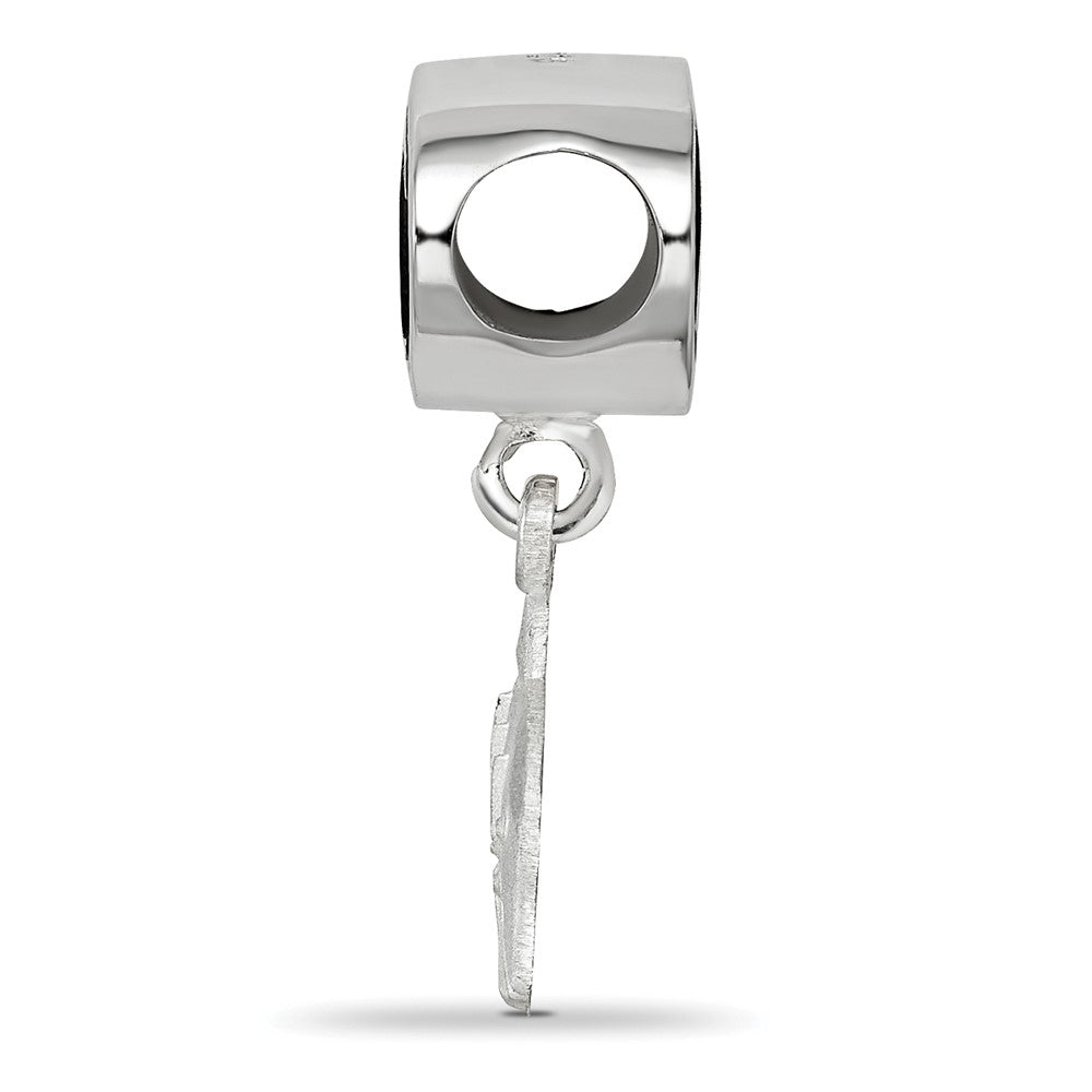 Sterlingsilber Logoart Delta Oval mit Delfin Hängend Perle