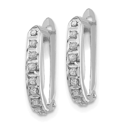 14K Weißgold Diamant Fascination Creolen