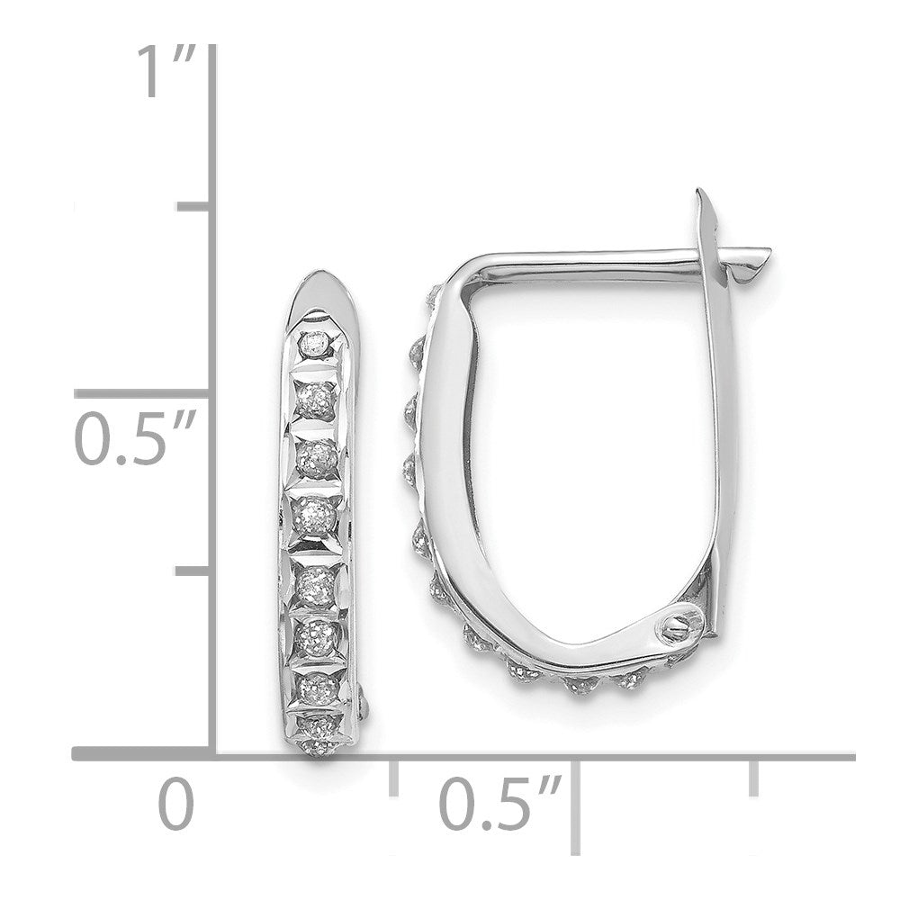 14K Weißgold Diamant Fascination Creolen