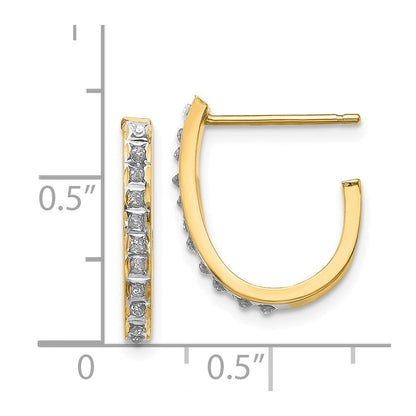 14K Gelbgold Diamant Fascination Stecker J Creolen