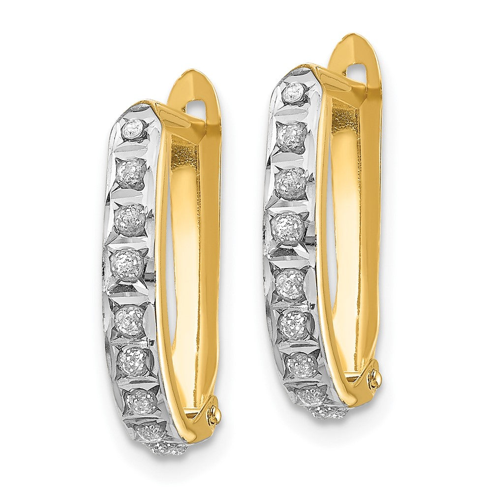 14K Gelbgold Diamant Fascination Klappbar Creolen