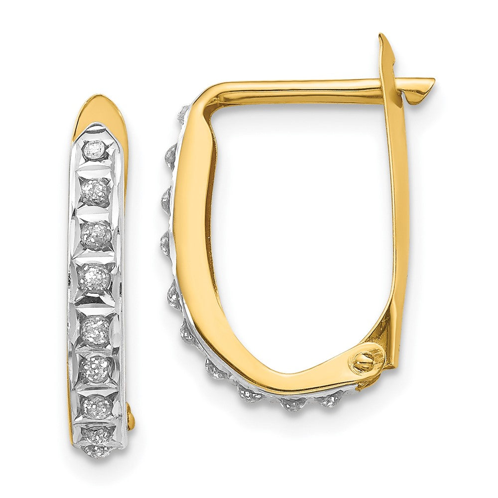 14K Gelbgold Diamant Fascination Klappbar Creolen