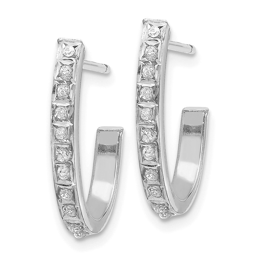 14K Weißgold Diamant Fascination Creolen