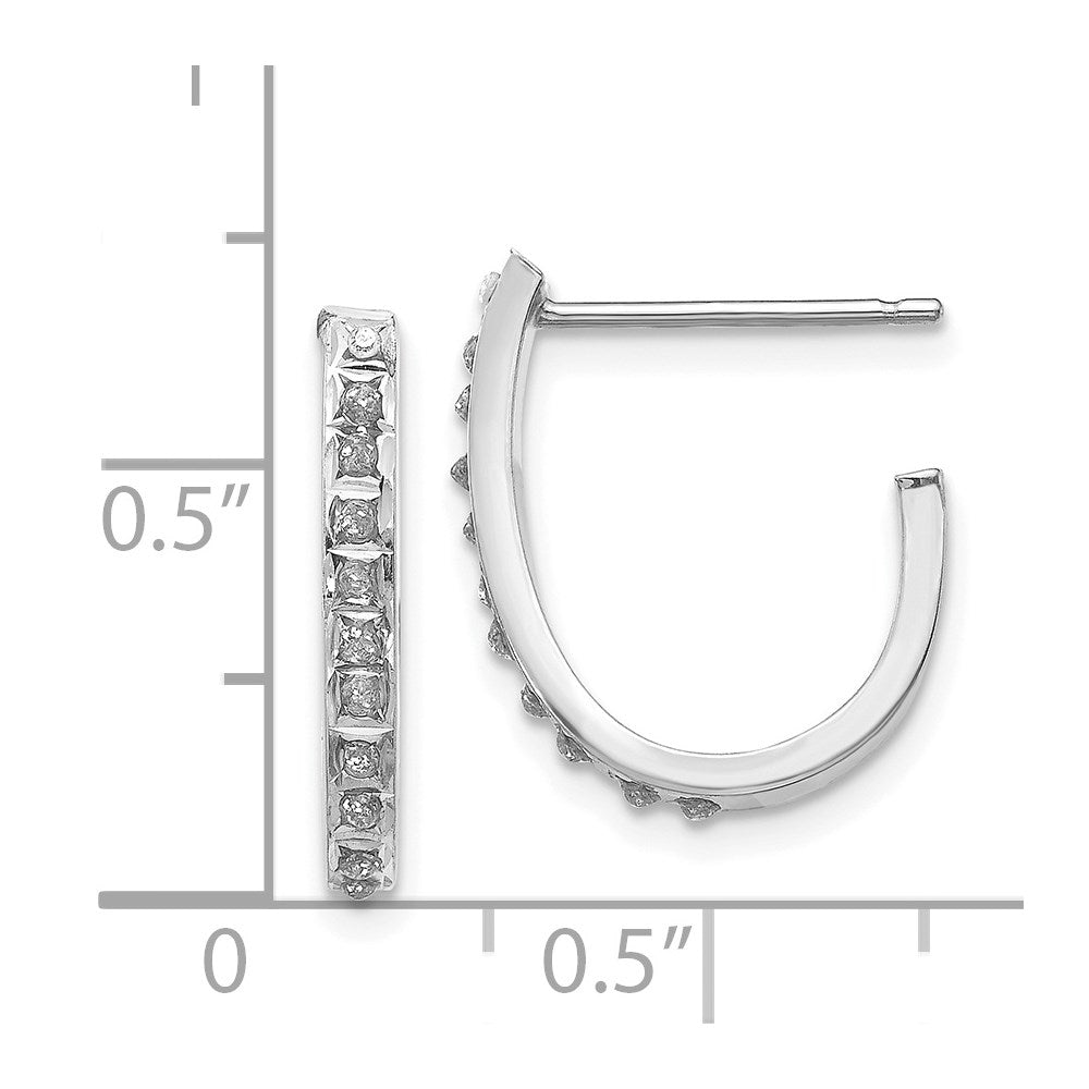 14K Weißgold Diamant Fascination Creolen