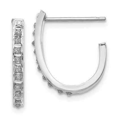 14K Weißgold Diamant Fascination Creolen