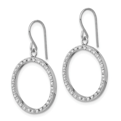 14K Weißgold Diamant Fascination Offen Hängend Creolen