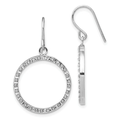 14K Weißgold Diamant Fascination Offen Hängend Creolen