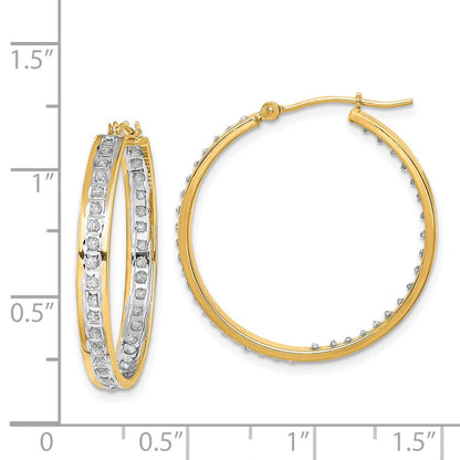 14K Gelbgold Diamant Fascination In/out Creolen