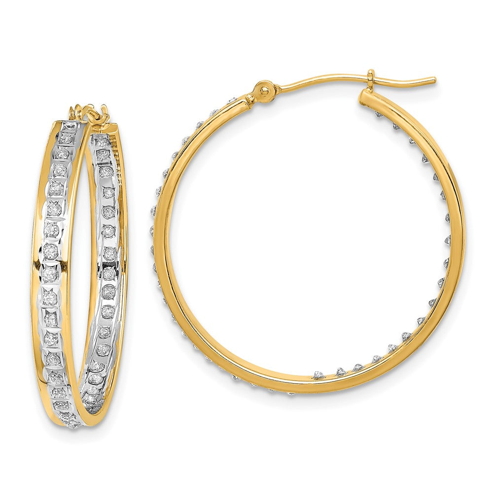 14K Gelbgold Diamant Fascination In/out Creolen