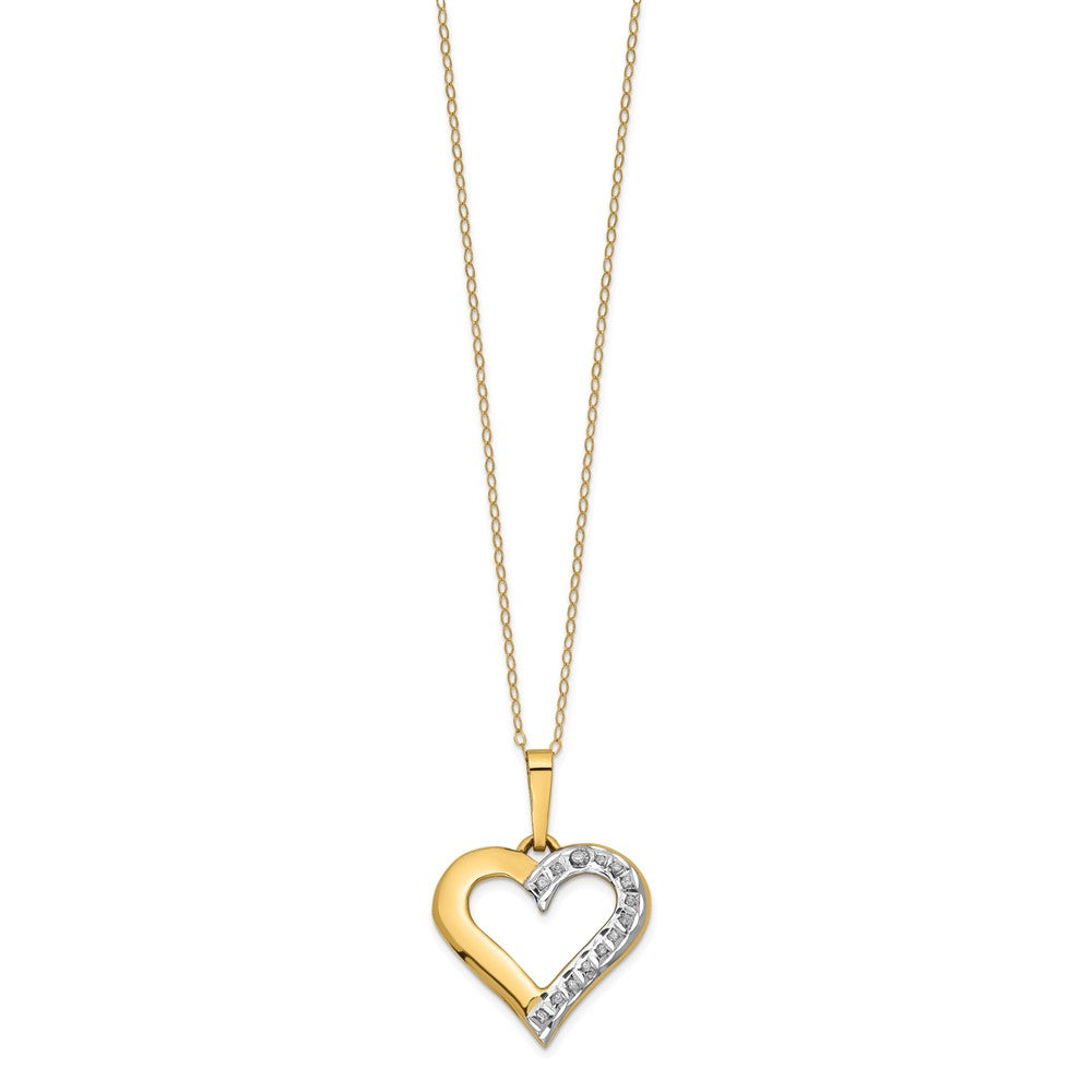 14K Gelbgold Diamant Fascination Herz Halskette