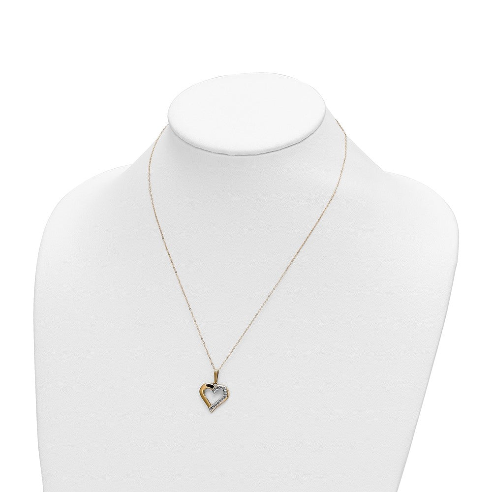 14K Gelbgold Diamant Fascination Herz Halskette