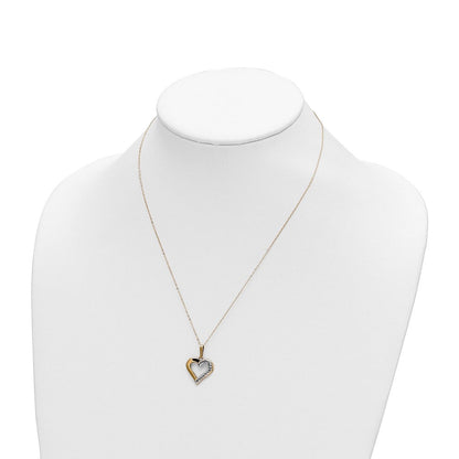 14K Gelbgold Diamant Fascination Herz Halskette