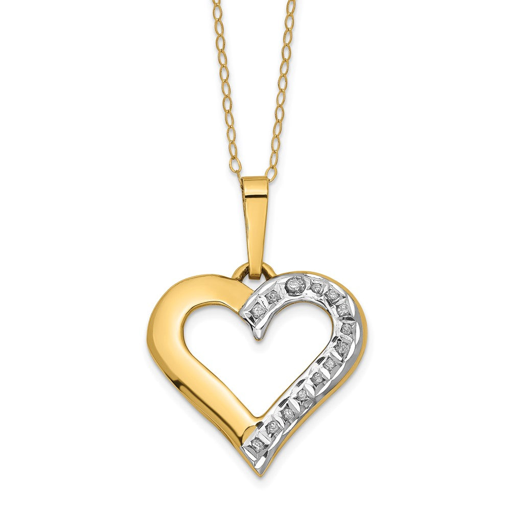14K Gelbgold Diamant Fascination Herz Halskette
