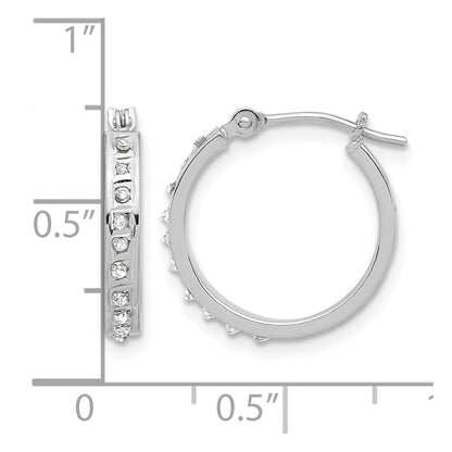 14K Weißgold Wg Diamant Fascination Diamant Dust/akzente Creolen