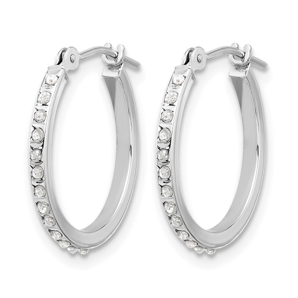 14K Weißgold Wg Diamant Fascination Diamant. Dust/akzente Creolen