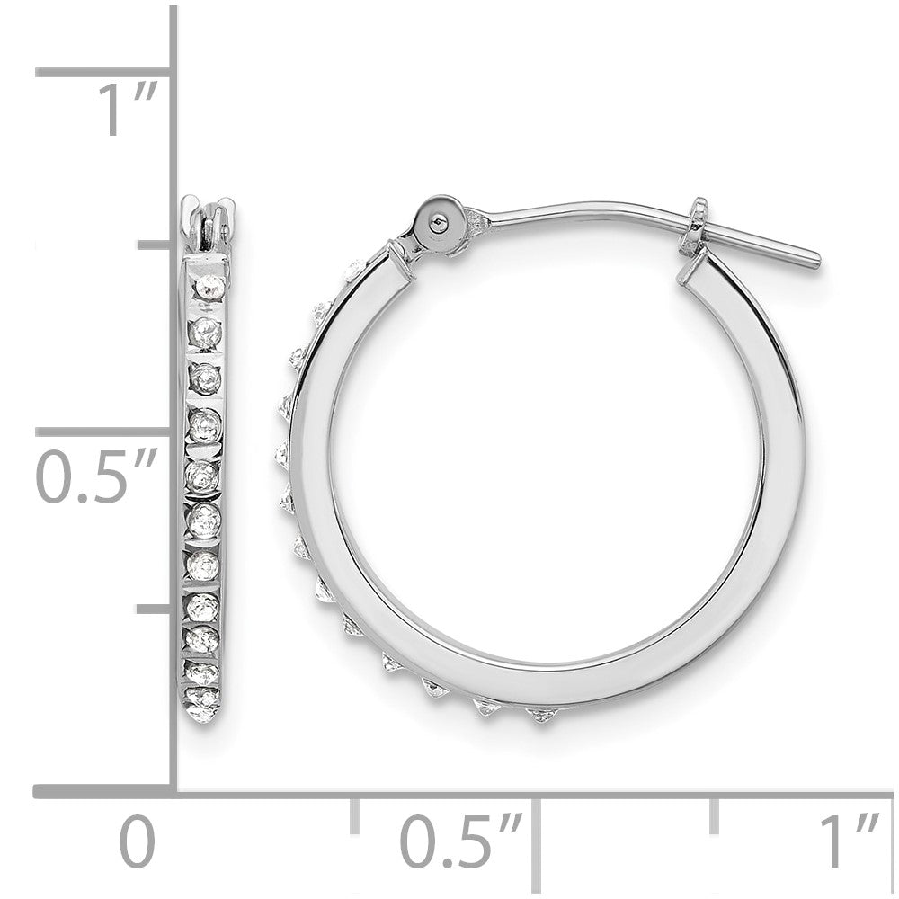 14K Weißgold Wg Diamant Fascination Diamant. Dust/akzente Creolen