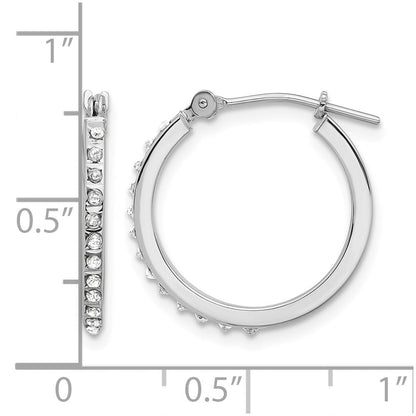 14K Weißgold Wg Diamant Fascination Diamant. Dust/akzente Creolen
