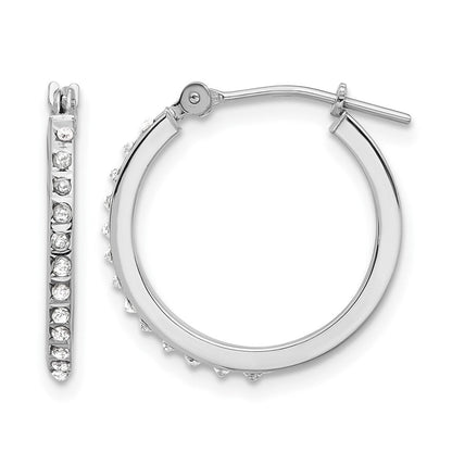 14K Weißgold Wg Diamant Fascination Diamant. Dust/akzente Creolen