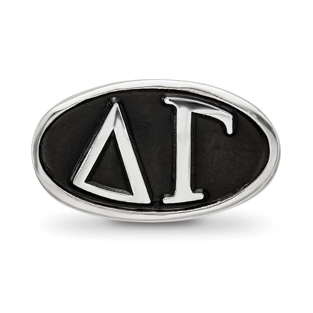 Sterlingsilber Logoart Delta Gama Oval Greek Buchstaben Perle