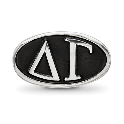 Sterlingsilber Logoart Delta Gama Oval Greek Buchstaben Perle