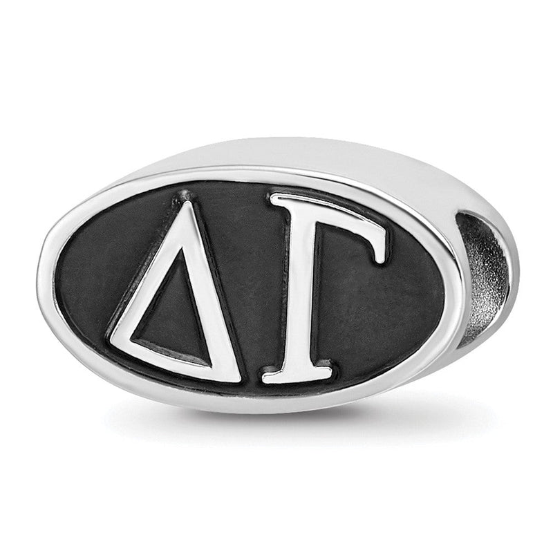 Sterlingsilber Logoart Delta Gama Oval Greek Buchstaben Perle