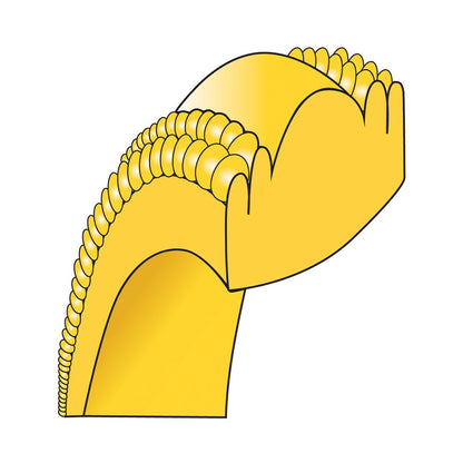 10K Gelbgold 5 mm Ehering mit doppeltem Milgrain und Komfort-Passform
