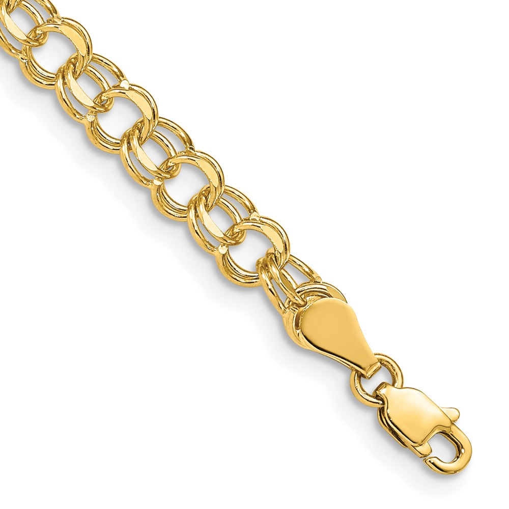 14K Gelbgold Doppelt Glieder Charm Armband