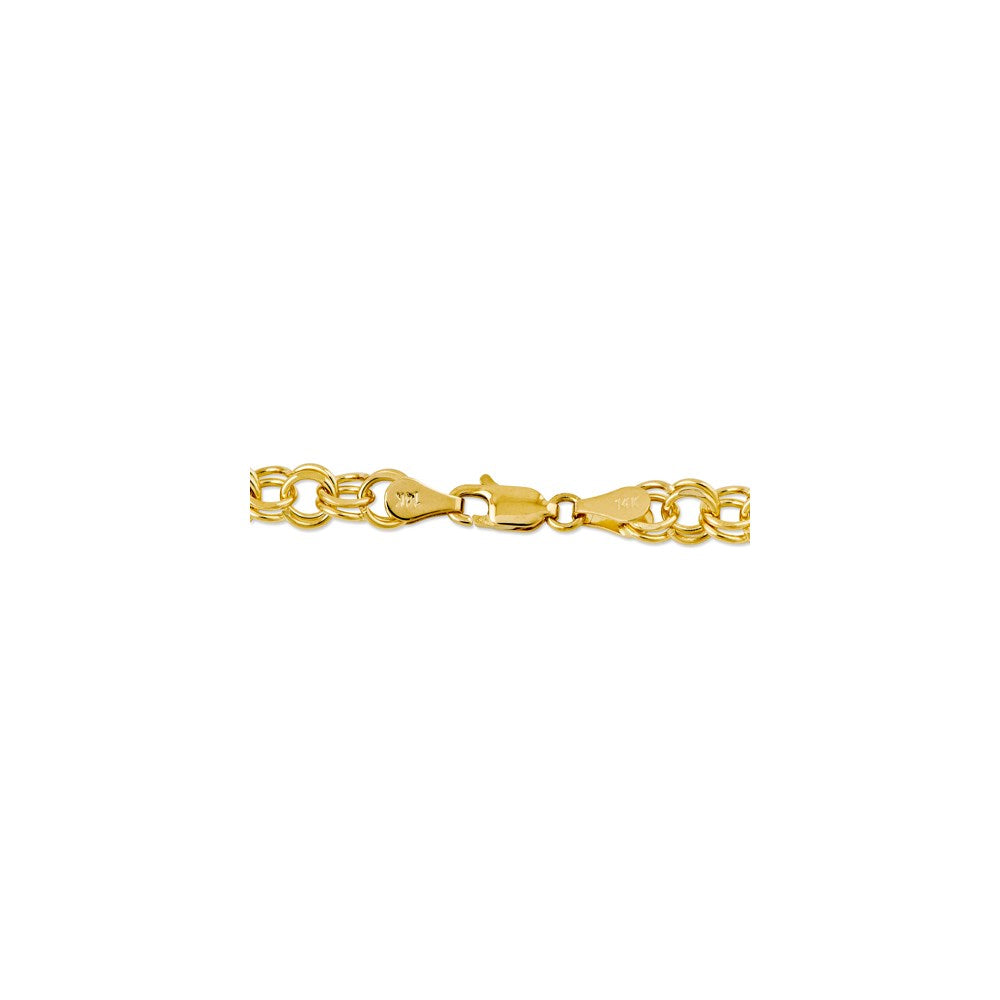 14ky Doppelt Glieder Charm Armband