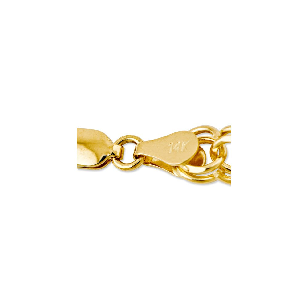14ky Doppelt Glieder Charm Armband