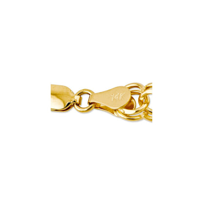 14ky Doppelt Glieder Charm Armband