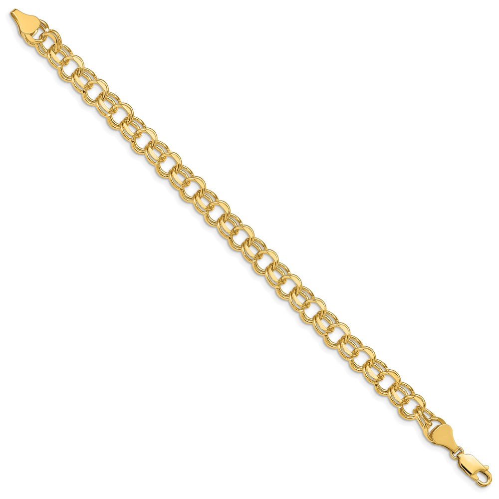 14K Doppelt Glieder Charm Armband