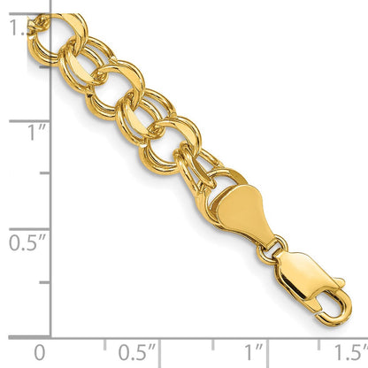 14K Doppelt Glieder Charm Armband