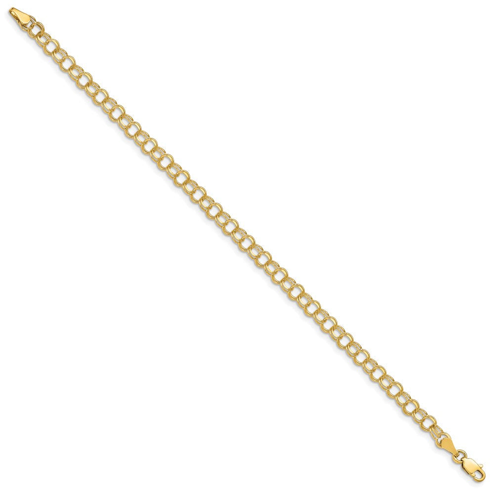 14K Gelbgold Doppelt Glieder Charm Armband