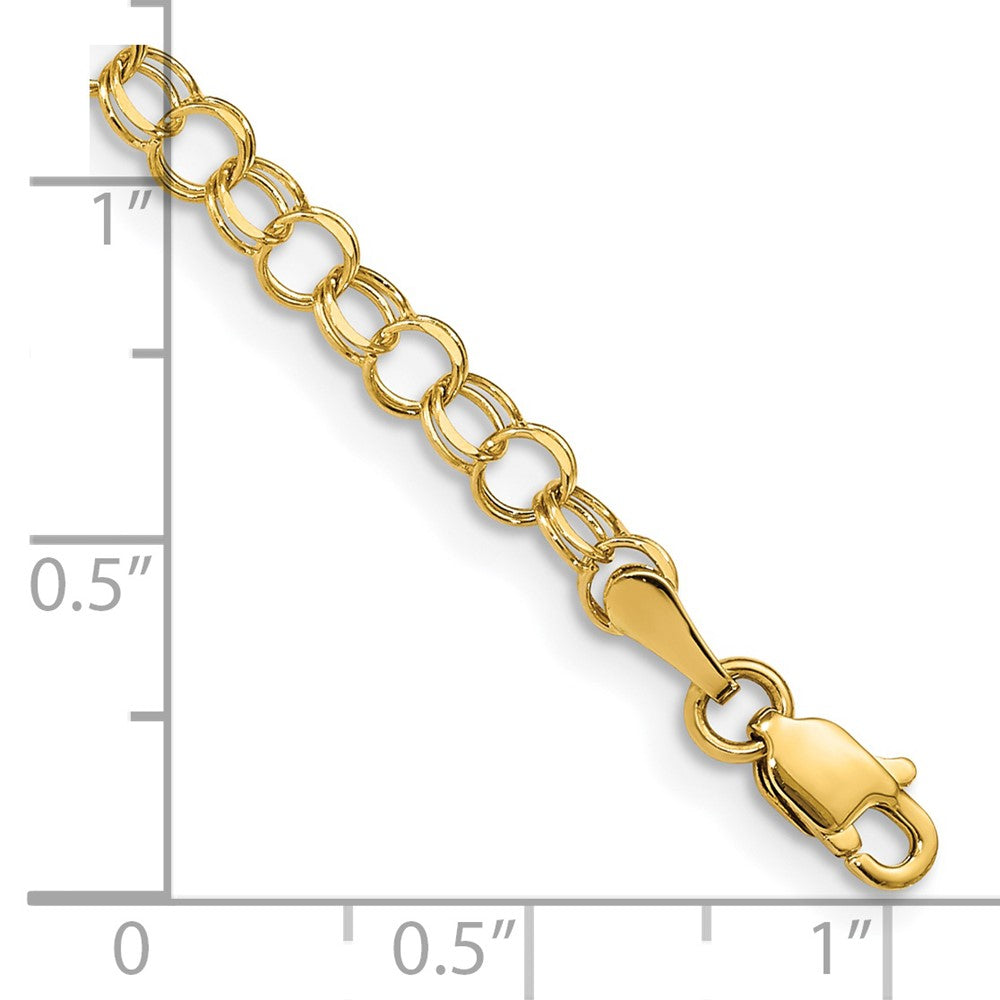 14ky Massiv Doppelt Glieder Charm Armband
