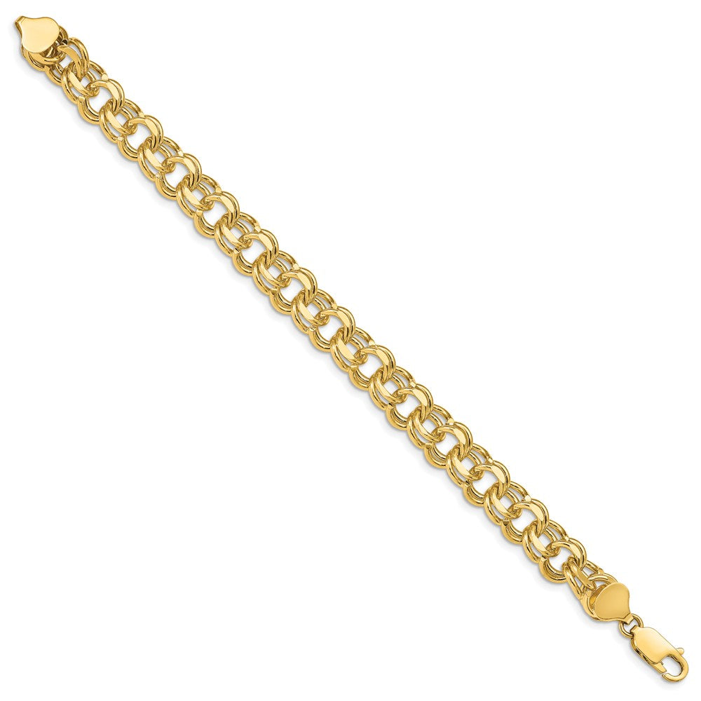 14K Doppelt Glieder Charm Armband