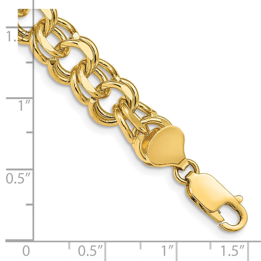 14K Doppelt Glieder Charm Armband