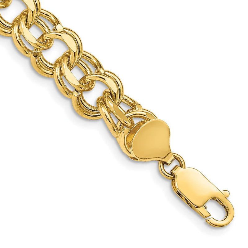 14K Doppelt Glieder Charm Armband