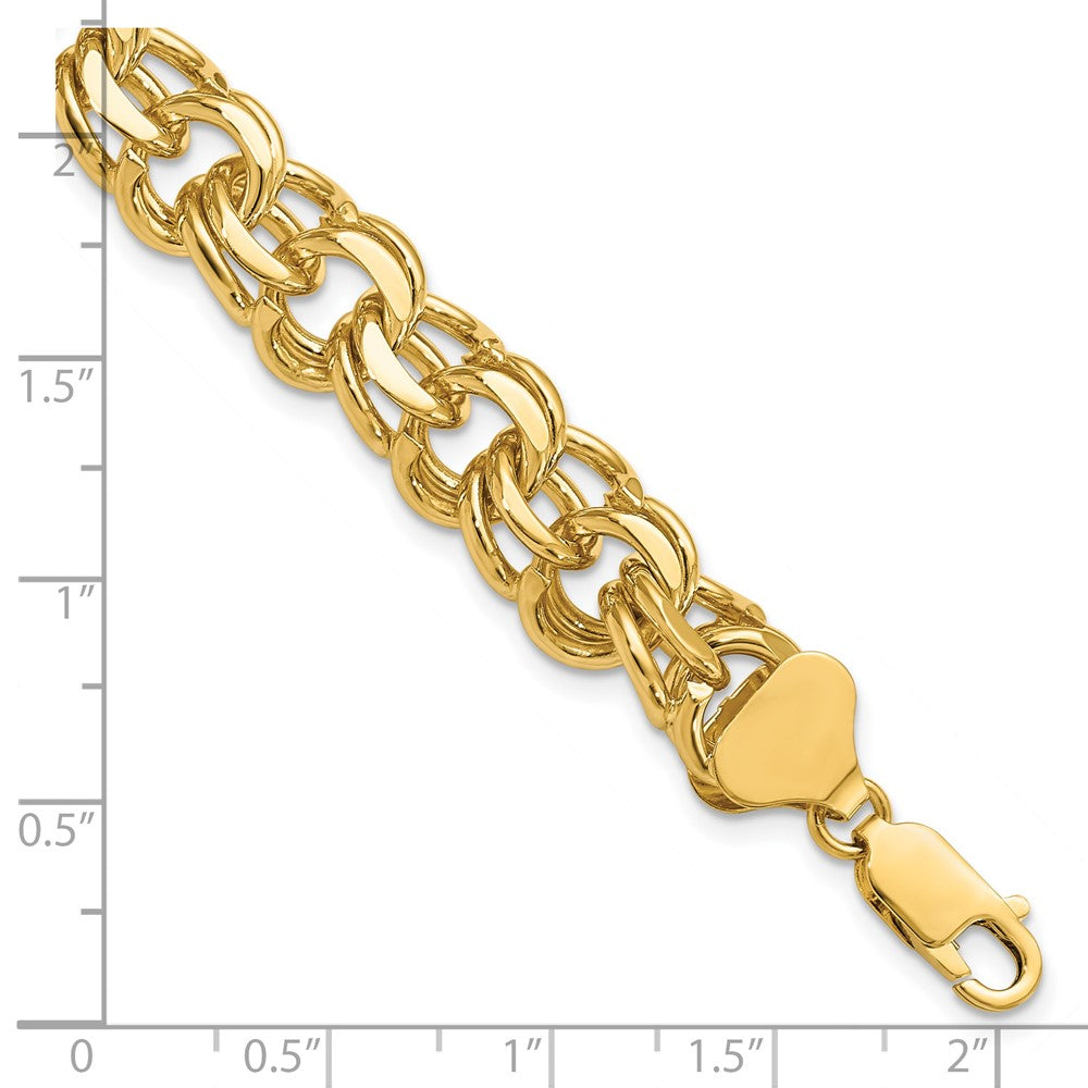 7 Zoll 14K Doppelt Glieder Charm Armband