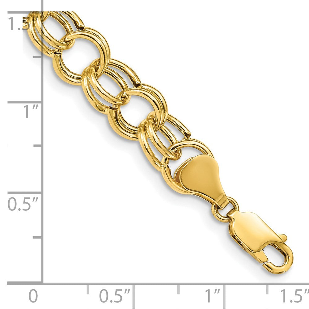 14K Hohl Doppelt Glieder Charm Armband