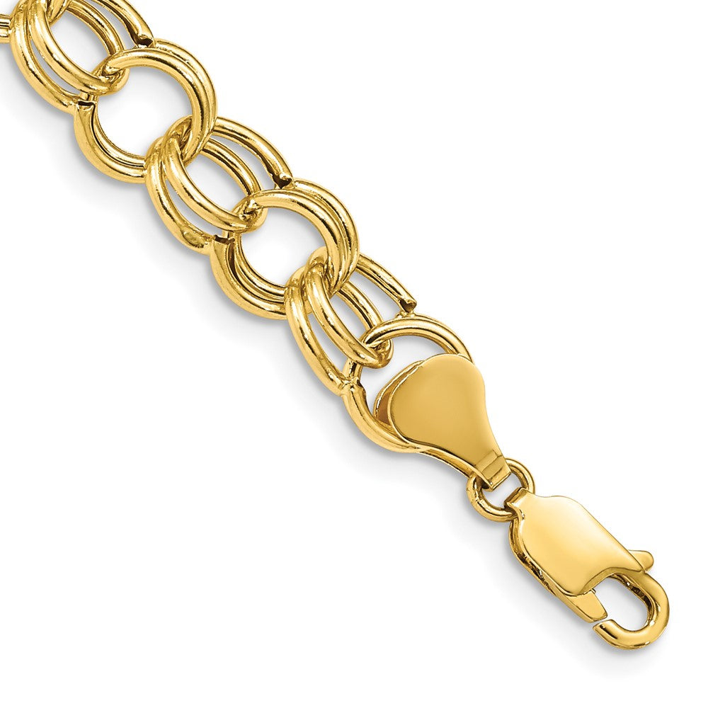 14K Hohl Doppelt Glieder Charm Armband
