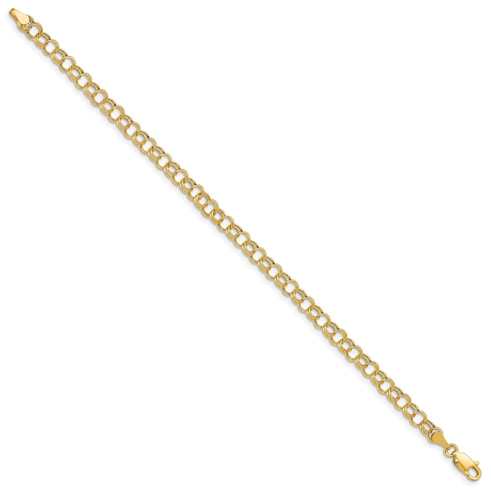 14K Hohl Doppelt Glieder Charm Armband