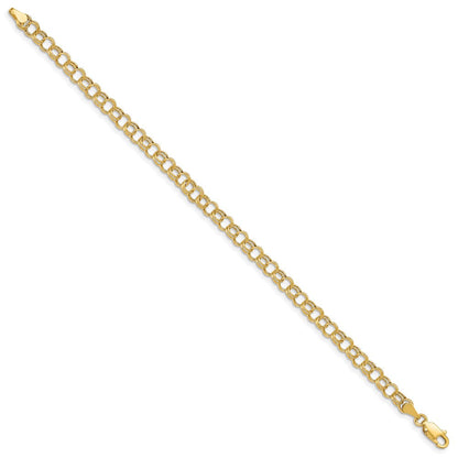 14K Hohl Doppelt Glieder Charm Armband