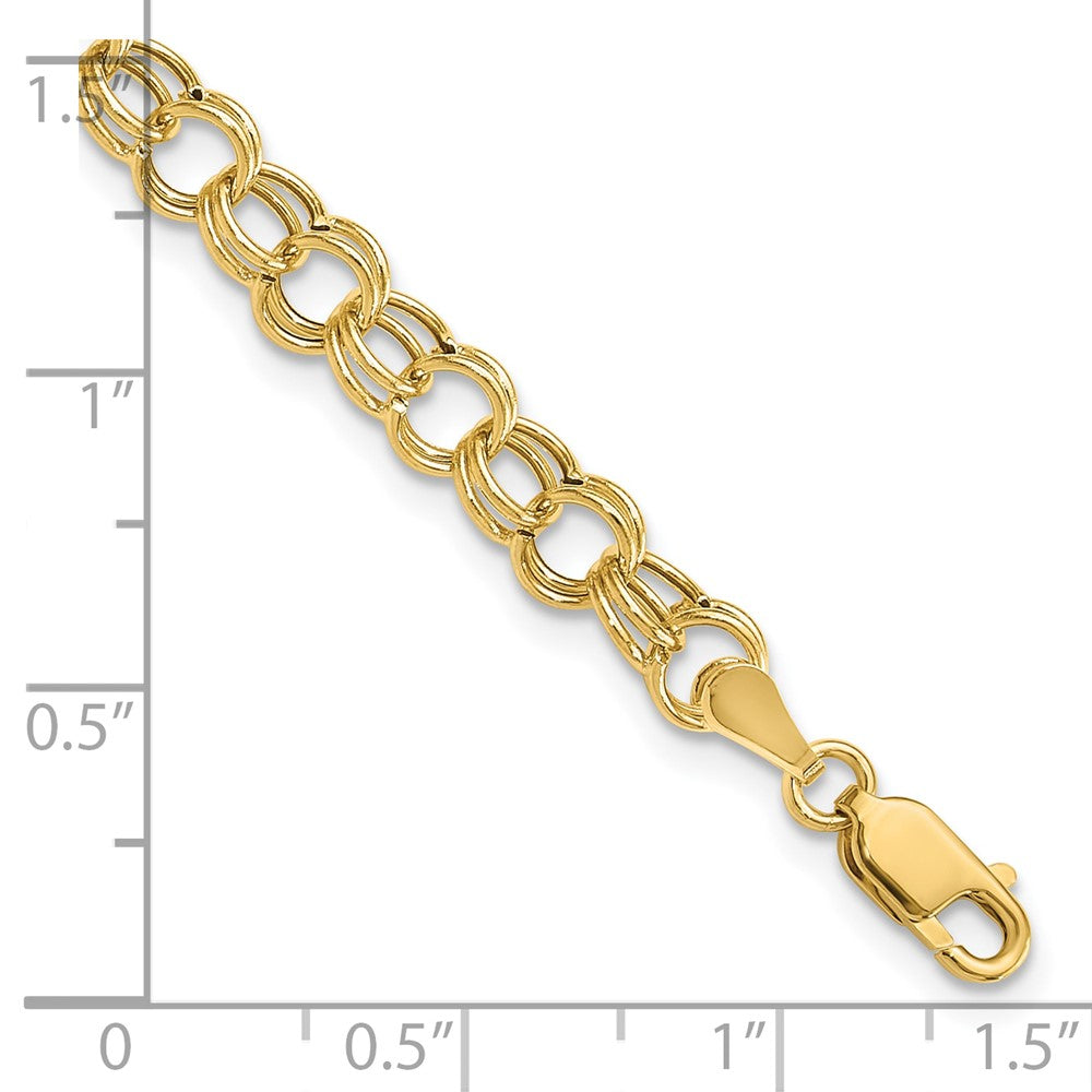 14K Hohl Doppelt Glieder Charm Armband