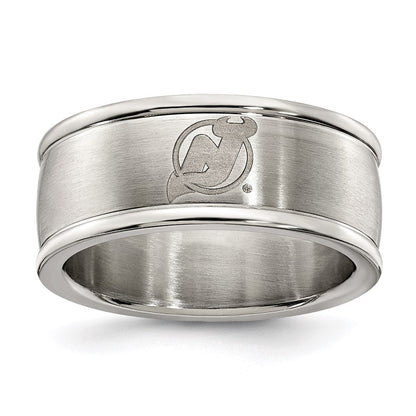 Edelstahl New Trikot Devils Logo Ring Größe 7