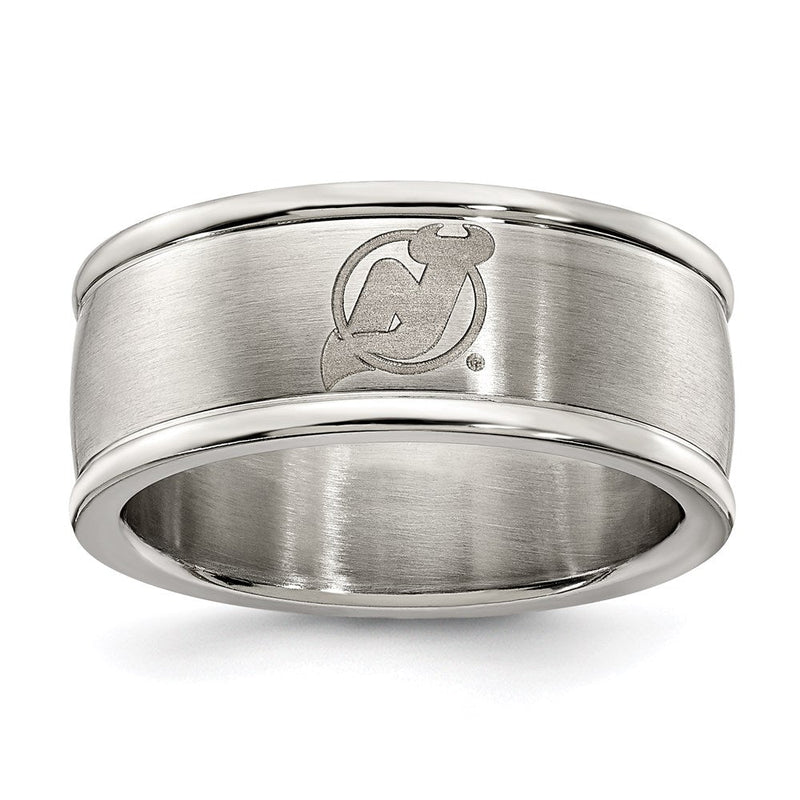 Edelstahl New Trikot Devils Logo Ring Größe 8