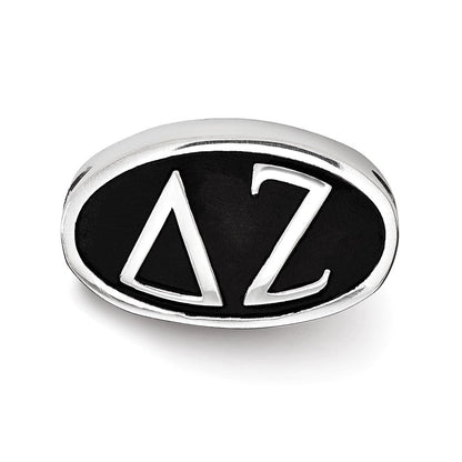 Sterlingsilber Logoart Delta Zeta Oval Greek Buchstaben Perle