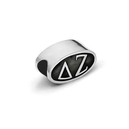 Sterlingsilber Logoart Delta Zeta Oval Greek Buchstaben Perle