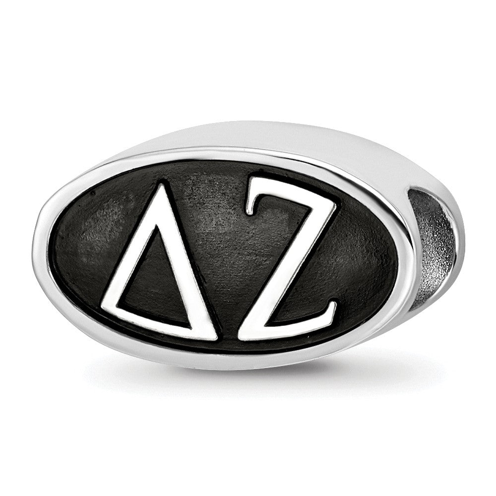 Sterlingsilber Logoart Delta Zeta Oval Greek Buchstaben Perle